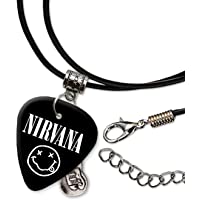 Nirvana Band Logo Collar de cordón de púa de guitarra (H)